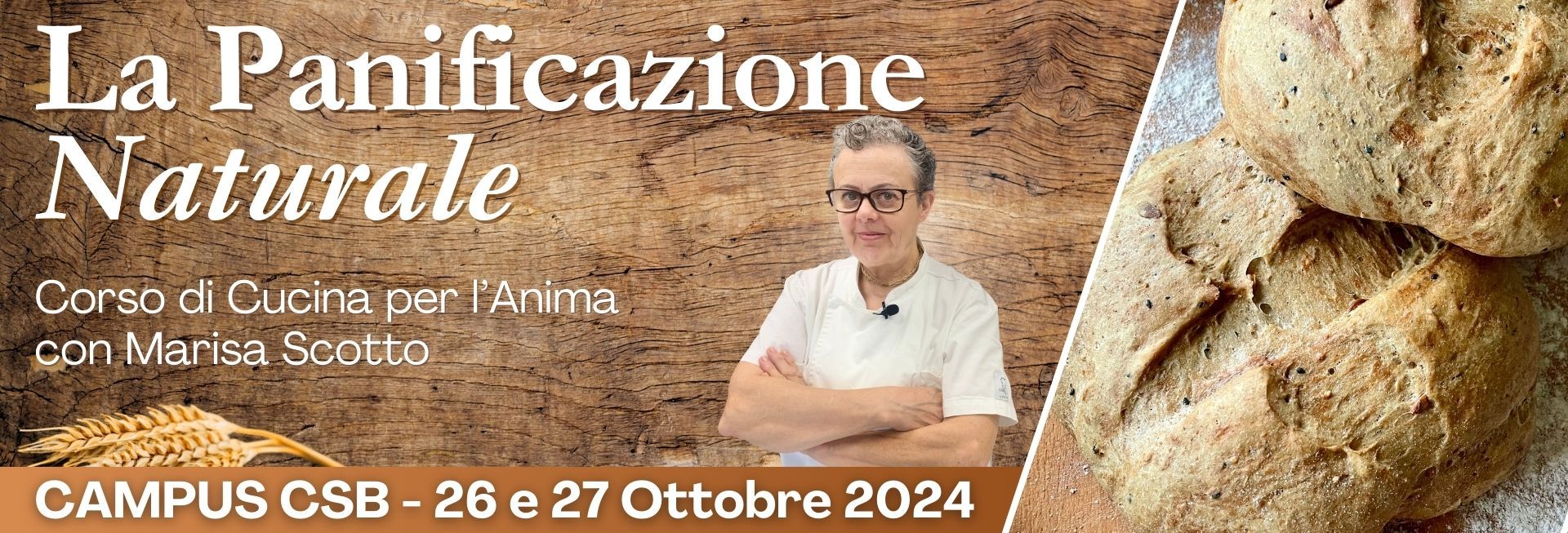 Corso sulla panificazione naturale con Marisa Scotto di Cucina per l'Anima